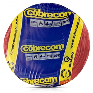 Cabo Flexível 750V PVC 2,50mm Vermelho 100 Metros - Cobrecom