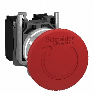 Botão Comando Emergência Cogumelo 40mm 22mm Zamak Vermelho 2Nf XB4BS8444 - Schneider Electric