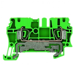 Conector Borne Passagem Terra 2 Conexões 2,50mm 800V Verde/Amarela ZPE 2.5 - Conexel
