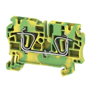 Conector Borne Passagem Terra 2 Conexões 4,00mm 800V Verde/Amarela ZPE 4 - Conexel
