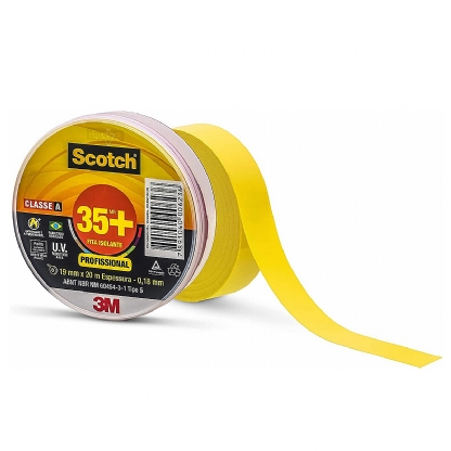 Fita Isolante Colorida 19mm 20 Metros Amarela Scotch 35+ HB004482491 - 3M Do Brasil