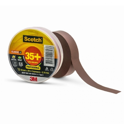 Fita Isolante Colorida 19mm 20 Metros Marrom Scotch 35+ HB004523971 - 3M Do Brasil