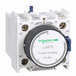 Bloco Contato Auxiliar Temporizador Contator On 0,1-30S Frontal 1Na+1Nf LADT2 - Schneider Electric
