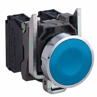 Botão Comutador Normal Impulso 1Na 22mm Azul XB4BA61 - Schneider Electric