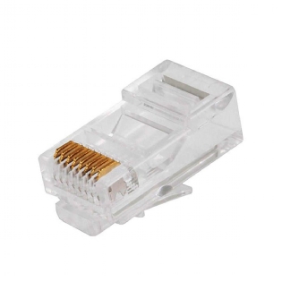 Conector Modular Rj45 Macho Cat5E 8 Vias Transparente - Furukawa