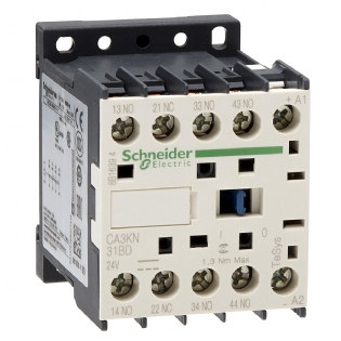 Contator Auxiliar 10A 24Vcc 3Na+1Nf CA3KN31BD - Schneider Electric