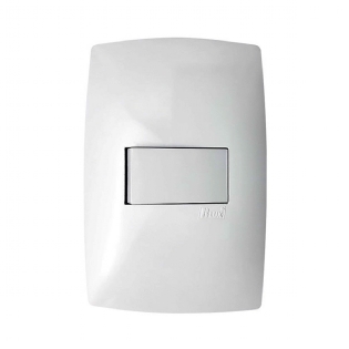 Conjunto 1 Interruptor Simples Horizontal 10A 4X2 Home Branco - Blux