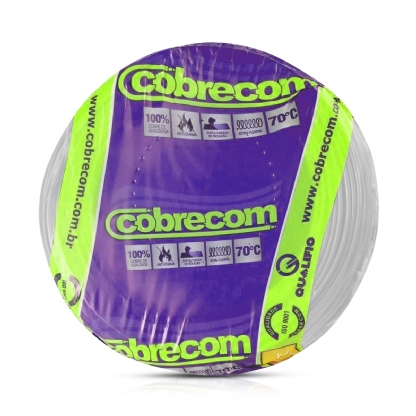 Cabo Flexível 750V Atox 2,50mm Branco 100 Metros - Cobrecom