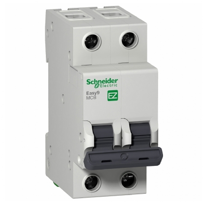 Disjuntor Mini Din Bipolar 50A Curva B 3Ka 230/400V EZ9F13250 - Schneider Electric