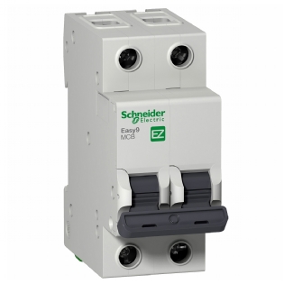 Disjuntor Mini Din Bipolar 50A Curva B 3Ka 230/400V EZ9F13250 - Schneider Electric