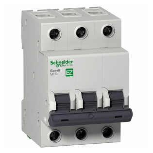 Disjuntor Mini Din Tripolar 6A Curva C 3Ka 230/400V EZ9F33306 - Schneider Electric