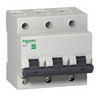 Disjuntor Mini Din Tripolar 100A Curva C 4,5Ka 230/400V EZ9F33391 - Schneider Electric