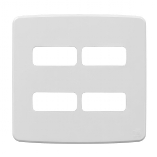 Placa Acabamento 4 Postos 4X4 Composé Branco - WEG