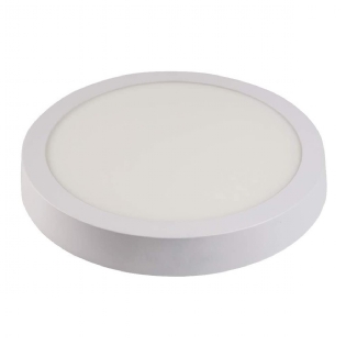 Plafon Painel Led Sobrepor Redondo 18w Bivolt 6400k Luz Branca - Bronzearte