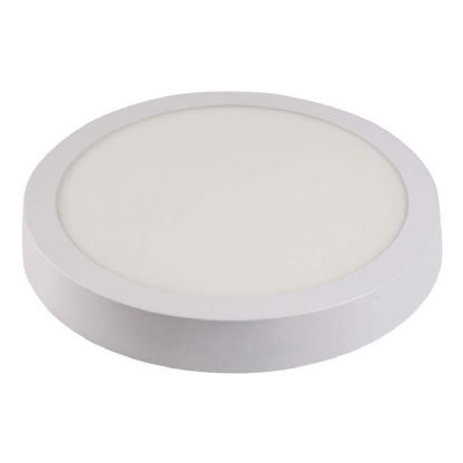 Luminária Plafon Painel Led Sobrepor Redondo 18W Bivolt 3000K Luz Amarela - Bronzearte