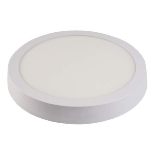 Luminária Plafon Painel Led Sobrepor Redondo 18W Bivolt 3000K Luz Amarela - Bronzearte