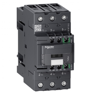 Contator Potência Tripolar 40A 24-60Vca/Cc 1Na+1Nf 50/60Hz LC1D40ABNE - Schneider Electric