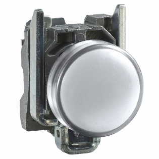 Sinalizador Metálico 24Vac/Dc Branco Com Led 22mm XB4BVB1 - Schneider Electric