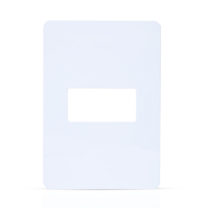 Placa Acabamento Horizontal 4X2 Unno Branco - ABB