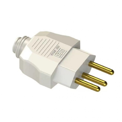 Plug Macho 20A 250V Branco Axial Com Prensa Cabo 13302158 - WEG