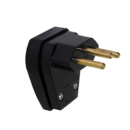 Plug Macho 20A 250V Preto Lateral Com Prensa Cabo 12319735 - WEG