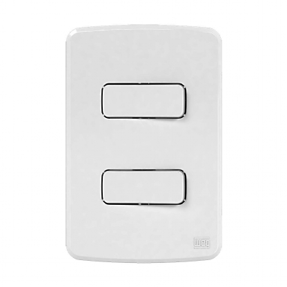 Conjunto 2 Interruptores Simples Distanciados 10A 4X2 Composé Branco - WEG