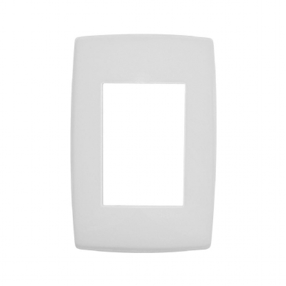 Placa Acabamento 3 Postos Horizontal 4X2 Branco - Pialplus