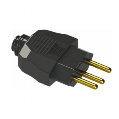 Plug Macho 20A 250V Preto Axial Com Prensa Cabo 13302120 - WEG
