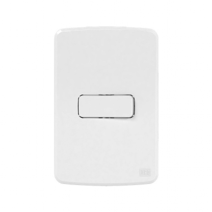 Conjunto 1 Interruptor Intermediário Horizontal 10A 4X2 Composé Branco - WEG