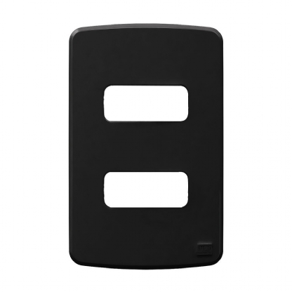 Placa Acabamento 2 Postos Horizontal4X2 Composé Preto - WEG