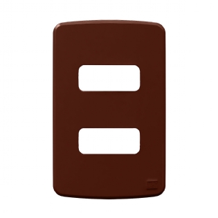 Placa Acabamento 2 Postos Horizontal4X2 Composé Marrom - WEG