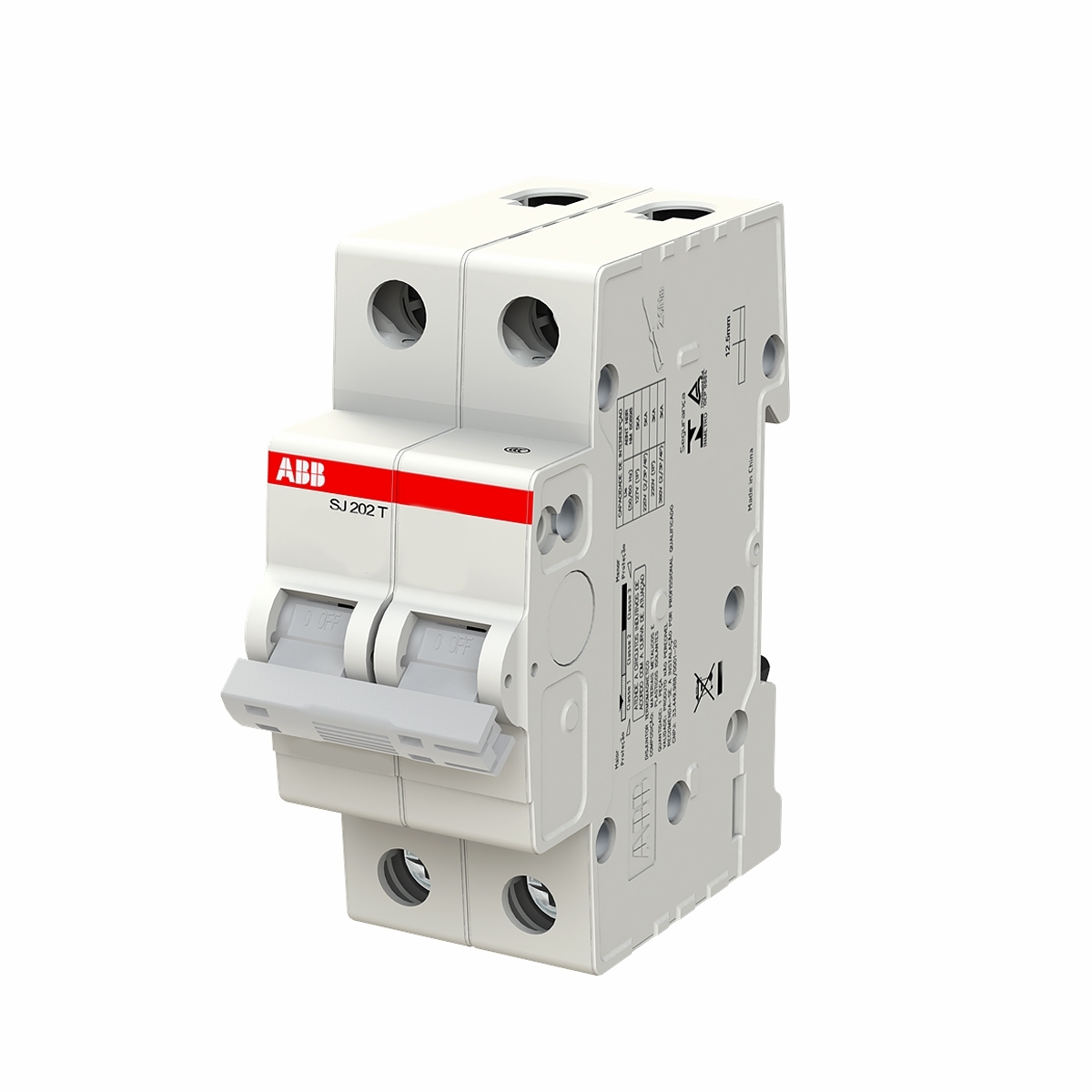 Disjuntor Mini Din Bipolar 50A Curva C 5Ka 440V SJ202T-C50 - ABB