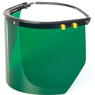 Suporte Fixação Verde Com Visor Policarbonato Para Capacete - Carbografite