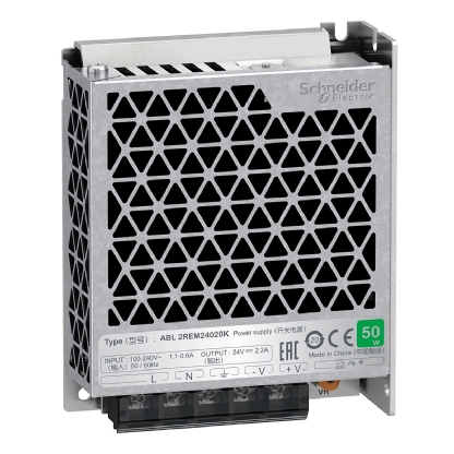 Fonte De Alimentação Chaveada S=24Vcc 50W 2.2A 110/220Vac Monofásico ABL2REM24020K - Schneider Electric