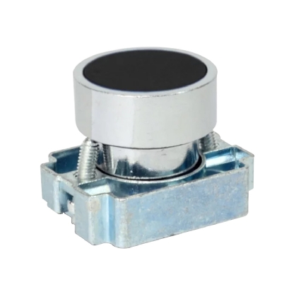 Botão Max Botton Impulso Normal Metálico Preto - Steck