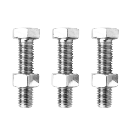 Cartela Parafuso Cabeça Sextavada Galvenização 3/8 x 1 Polegada Com Porca 3 Unidades - Sfixa - Sfixa
