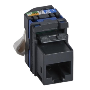 Conector Modular Keystone Rj45 Fêmea Cat5E Preto - Legrand/Conect