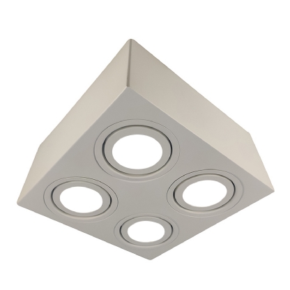 Luminária Spot Sobrepor Quadrada Branco Para Lâmpada Par20 4X50W E27 - Golight