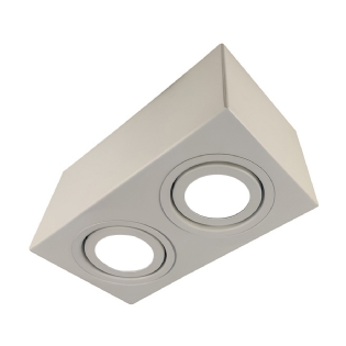 Luminária Spot Sobrepor Retangular Branco Para Lâmpada Par16 2X50W Gz10 - Golight