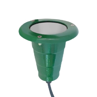 Luminária Solo Embutir Redondo Verde Para Lâmpada Mr16 5W Gu10 - Maxluz