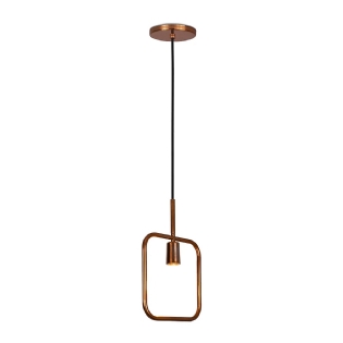 Luminária Pendente Bristol Preto/Cobre E27 - Spotline