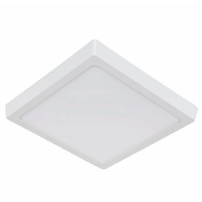 Luminária Painel Led Sobrepor Quadrado Alumínio Branco 6W Bivolt 3000K Luz Amarela 410Lm Home Led - Bronzearte