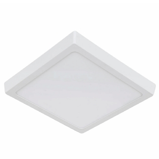 Luminária Painel Led Sobrepor Quadrado Alumínio Branco 6W Bivolt 3000K Luz Amarela 410Lm Home Led - Bronzearte