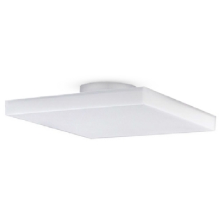 Luminária Plafon Led Sobrepor Quadrado Metálico/Abs Branco 32W Bivolt 6500K Luz Branca Difusor Acrílico Frameless - Bronzearte