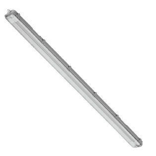 Luminária Hermetica Tubular Sobrepor 1X14/16/18/20W G5/G13 Cinza - Ourolux