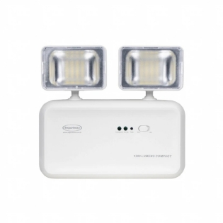 Luminária Emergência Led 2 Faróis 4W Bivolt 1200Lm 2H Ip20 - Segurimax