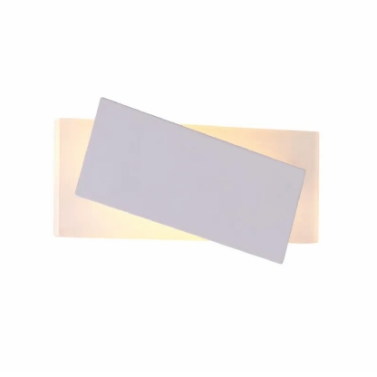 Luminária Arandela Led Sobrepor Retangular Branco 7W Bivolt 3000K Luz Amarela - Dinamica