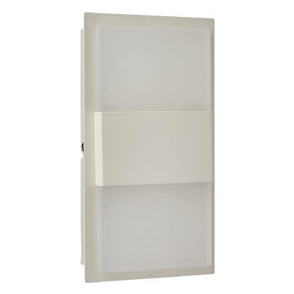 Luminária Arandela Led Sobrepor Retangular Branco 12W Bivolt 3000K Luz Amarela - Dinamica