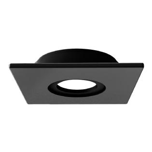 Luminária Spot Embutir Quadrado Alumínio Preto Microtexturizado Para Lâmpada Mr11 35W 88x88x20mm - Interlight