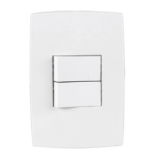 Conjunto 1 Interruptor Simples + 1 Paralelo 10A 4X2 Home Branco - Blux